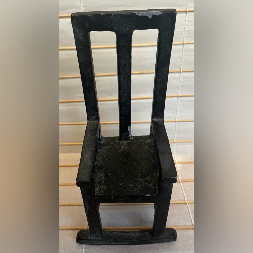 Manuel Ferreiro Sculpture “El Humor” Recycled Bronze Rocking Chair Signed 2010